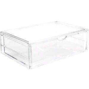 Stackable Makeup Organizer Clear Storage (1 drawer)